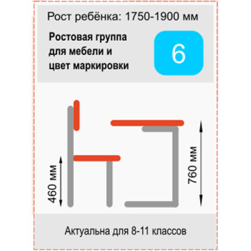 Стол ученический двухместный регулируемый Стандарт 3-7 бук-коричневый-4