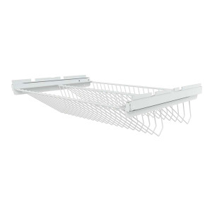 Обувница выдвижная двухъярусная белая