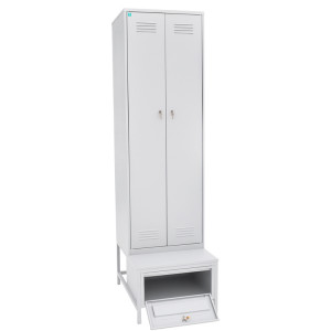 Шкаф двухстворчатый на подставке с ящиком 2200x600x770 