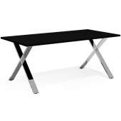 Стол руководителя с прямыми торцами Kvs-180k черный