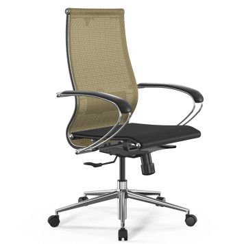 Кресло Метта ErgoLife Set-9/131/Synchro 052 золотой ротанг/черный