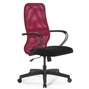 Кресло Sit-8 B2-8K-X1+UMF(X1)/Uh00/Wh00/K3bL(M09.B02.G15.W01) красный/черный